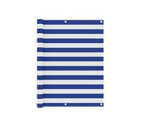 Vidaxl Écran De Balcon Blanc Et Bleu 120x500 Cm Tissu Oxford Blanc