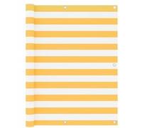 Vidaxl Écran De Balcon Blanc Et Jaune 120x500 Cm Tissu Oxford Jaune