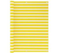 vidaXL Balkonscherm 120x600 cm HDPE geel en wit310883 Blanc G