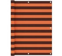 Vidaxl Écran De Balcon Orange Et Marron 120x600 Cm Tissu Oxford Orange