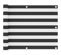 vidaXL Balkonscherm 75x300 cm oxford stof antraciet en wit134876