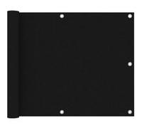 vidaXL Balkonscherm 75x300 cm oxford stof zwart135056 Noir G