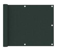 vidaXL Balkonscherm 75x400 cm oxford stof donkergroen134997 Vert G