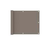 vidaXL Ecran de Balcon Brise-vue Brise-vent de Jardin Ecran de Protection Ecran d'Intimité Confidentialité Extérieur Taupe 75x400 cm Tissu Oxford