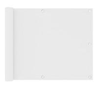 vidaXL Balkonscherm 75x400 cm oxford stof wit134889 Blanc G