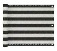 vidaXL Balkonscherm 75x500 cm HDPE antracietkleurig en wit310850 Blanc G