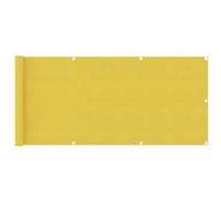 vidaXL Ecran de Balcon Brise-vue Brise-vent Store de Jardin Store d'Extérieur Ecran de Protection Ecran d'Intimité Jaune 75x500 cm PEHD 310994