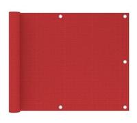 vidaXL Écran de balcon 75x500 cm PEHD Rouge