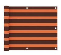 Vidaxl Écran De Balcon Orange Et Marron 75x500 Cm Tissu Oxford Orange