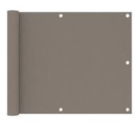 vidaXL Ecran de Balcon Brise-vue Brise-vent de Jardin Ecran de Protection Ecran d'Intimité Confidentialité Extérieur Taupe 75x500 cm Tissu Oxford