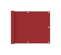 Vidaxl Écran De Balcon Rouge 75x600 Cm Tissu Oxford Rouge