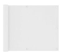 Vidaxl Écran De Balcon Blanc 75x600 Cm Tissu Oxford Blanc