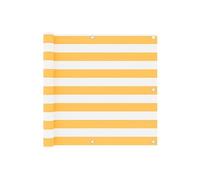 vidaXL Balkonscherm 90x300 cm oxford stof wit en geel134904