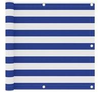 vidaXL Balkonscherm 90x400 cm oxford stof wit en blauw134917 Blanc G