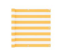 Vidaxl Écran De Balcon Blanc Et Jaune 90x400 Cm Tissu Oxford Jaune