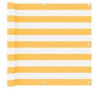 Vidaxl Écran De Balcon Blanc Et Jaune 90x400 Cm Tissu Oxford Jaune