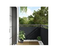 vidaXL Ecran de Balcon Brise-vue Brise-vent Store de Jardin Ecran de Protection Ecran d'Intimité Extérieur Anthracite 90x500 cm Tissu Oxford 134870 Anthracite