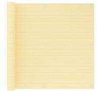 vidaXL Balkonscherm 90x600 cm HDPE beige310915 Beige G