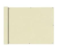 vidaXL Balkonscherm crÃ©mekleurig 90x400 cm oxfordtextiel42338 Crème G