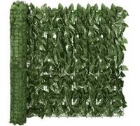 Ecran de Balcon avec Feuilles Clôture de Balcon Brise-vent Ecran d'Intimité Ecran de Protection Jardin Terrasse Extérieur Vert Foncé 300x75 cm