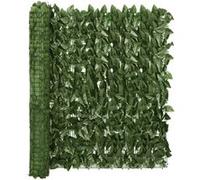 Balkonscherm met donkergroene bladeren 400x100 cm315488