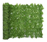 Balkonscherm met groene bladeren 300x100 cm315499