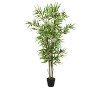 vidaXL Bambou artificiel 1288 feuilles – Arbre avec pot en plastique, 180 cm, vert