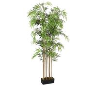 Bambou Artificiel 1605 Feuilles, Arbre avec Pot en Plastique, Fausse Plante, Decoration d'Entrée Salon Bureau Jardin Patio, 180 cm Vert