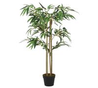 vidaXL Bambou Artificiel 380 Feuilles, Arbre avec Pot en Plastique, Fausse Plante, Decoration d'Entrée Salon Bureau Jardin Patio, 80 cm Vert