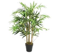 vidaXL Bambou Artificiel 500 Feuilles, Arbre avec Pot en Plastique, Fausse Plante, Decoration d'Entrée Salon Bureau Jardin Patio, 80 cm Vert
