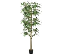 vidaXL Bambou Artificiel 988 Feuilles, Arbre avec Pot en Plastique, Fausse Plante, Decoration d'Entrée Salon Bureau Jardin Patio, 150 cm Vert