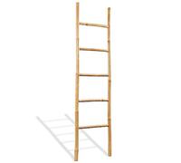 vidaXL Échelle à serviettes 5 échelons Bambou 150 cm