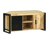 Vidaxl Banc 100x35x50 Cm Bois Massif Bois De Manguier Brut