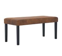 vidaXL Banc 106 cm brun aspect daim