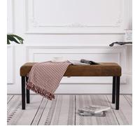 vidaXL Banc 106 cm Marron Similicuir daim
