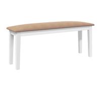 vidaXL Banc 110 cm Blanc Bois Massif Caoutchouc, Chaise de Banc, canapé de Banc, Banc d'entrée, siège de Banc, Banc d'intérieur, Banc de Couloir