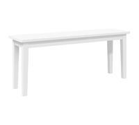 Banc 110 cm blanc bois massif caoutchouc chaise de banc canapé de banc vidaXL