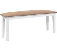 Banc 110 cm blanc bois massif caoutchouc chaise de banc canapé de banc vidaXL