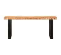Vidaxl Banc 110 Cm Bois De Manguier Brut Massif Et Acier Multicolore