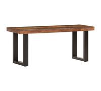 Vidaxl Banc 110 Cm Bois De Récupération Solide Et Acier Multicolore