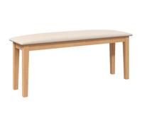 vidaXL Banc 110 cm – Bois massif d'hévéa/caoutchouc – Tissu polyester