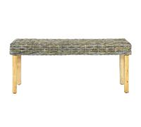 vidaXL Banc 110 cm Naturel Rotin Kubu et bois massif Mango
