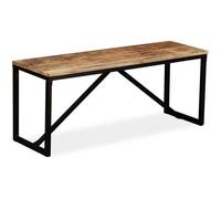 vidaXL Banc 110 x 35 x 45 cm Bois de manguier massif Multicolore G