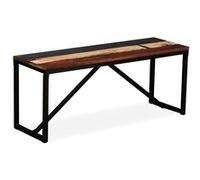 vidaXL Banc 110 x 35 x 45 cm Bois de récupération massif Multicolore G