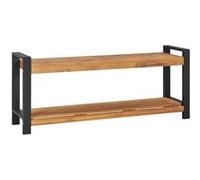 vidaXL Banc 120 cm Bois de teck solide Blanc G