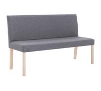 vidaXL Banc 139,5 cm Gris clair Polyester