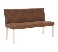 Banc 139,5 cm Marron Similicuir daim