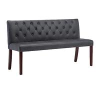 vidaXL Banc 148,5 cm Gris Similicuir Daim