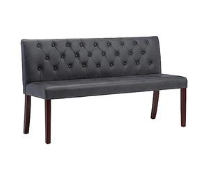 vidaXL Banc 148,5 cm Gris Similicuir Daim