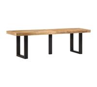 Vidaxl Banc 160 Cm Bois De Manguier Brut Massif Et Acier Multicolore